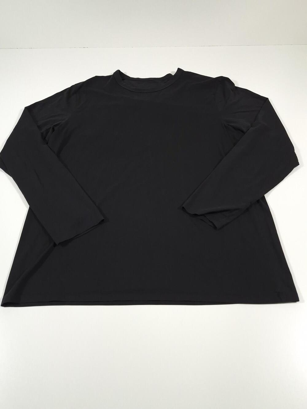 Lululemon Shirt Mens 2XL Black Long Sleeve Performance Athletic Tee Running Gym